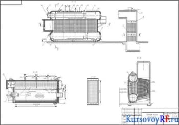 Чертеж котла парового ДЕ 16-14