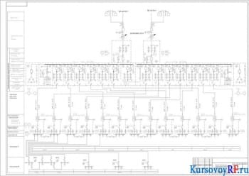 Полная однолинейная схема электроснабжения предприятия