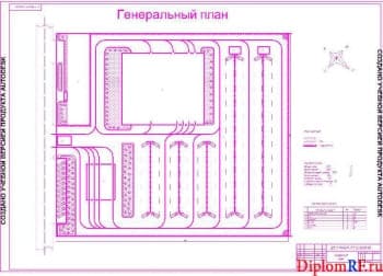 Чертёж генерального плана (формат А1)