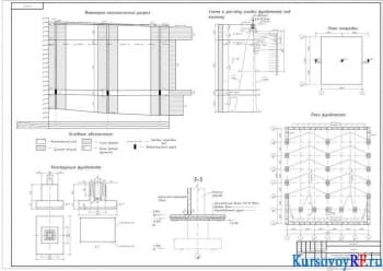 Инженерно-геологический разрез (М1:100: 1:200); конструкция фундамента(М1:25)