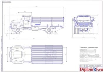 Чертеж общего вида ЗИЛ-130 (формат А1)