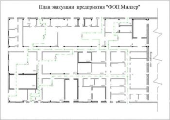 2.	Чертеж плана эвакуации предприятия 