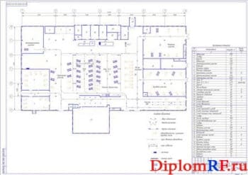 Планировочное решение производственного корпуса (формат А1)