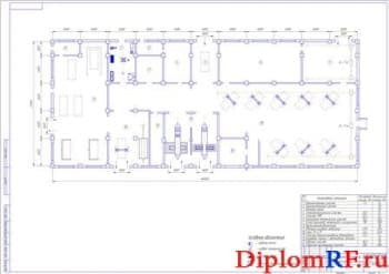 Планировочное решение производственного корпуса (формат А1)