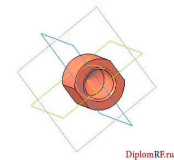 Чертеж 3D модели насадки