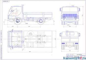 Курсовое проектирование компоновки и ходовой системы грузового автомобиля