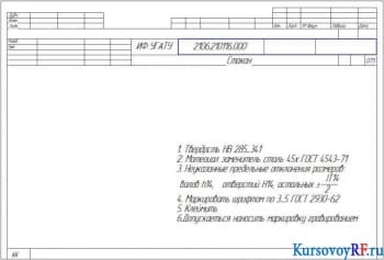 Чертежи карт эскизов обработки детали: КК (075) 2, КК (075) , КЭ (020), КЭ (025), КЭ (030), КЭ (035), КЭ (040) , КЭ (045), КЭ (050), КЭ (055) х10