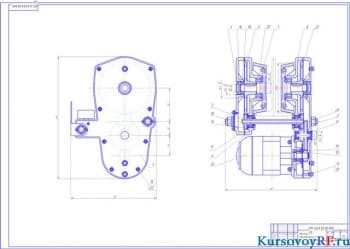 Чертеж механизма передвижения крана