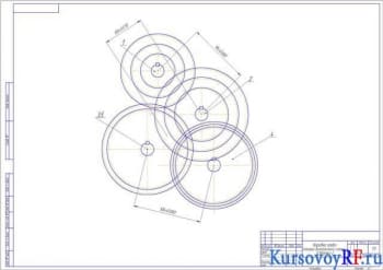Чертеж коробка подач токарно-винторезного станка (свёртка) 