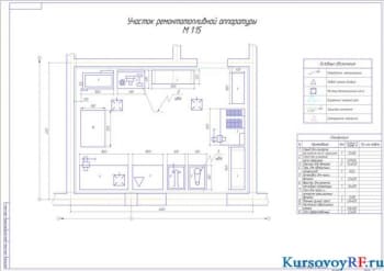 Чертеж участок ремонта топливной аппаратуры