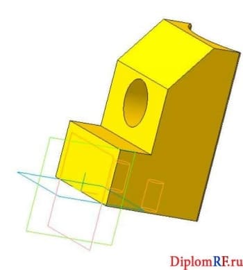 Чертеж 3D модели упора