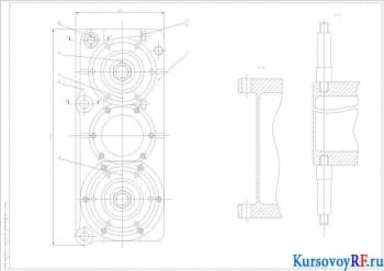 Чертеж сборочный Раздаточная коробка (формат А1х2)