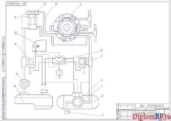Чертёж схемы газобаллонной установки САГА-6 (формат А2)