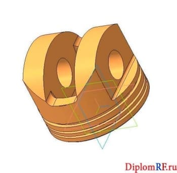 Чертеж 3D модели поршня
