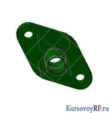 Чертеж деталь 4 фланец (3D)
