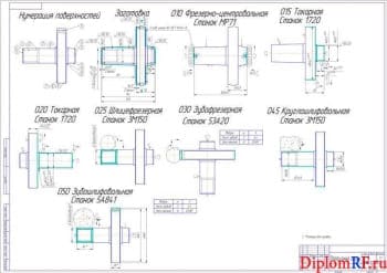 Чертеж операционных эскизов (формат А1)