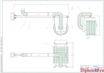 Пункт технического обслуживания с устройством удаления выхлопных газов
