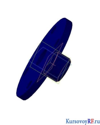 Чертеж деталь 5 фланец (3D)