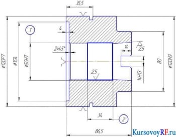 Разработка развертки насадкой 120Н9/120Р7