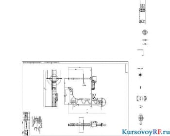 Чертеж установка для съема шкур с туш крупного рогатого скота (формат А1х2)