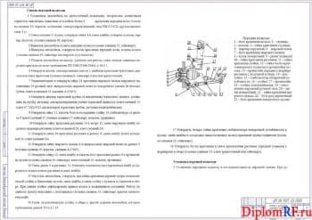 Чертеж снятия и установки передней подвески автомобиля ВАЗ-11183 (формат А1)