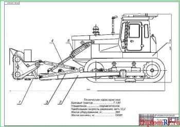 Модернизация бульдозера Т-130 с разработкой оборудования для уборки снега