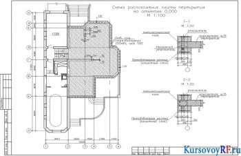 Чертеж схемы расположения плиты перекрытия