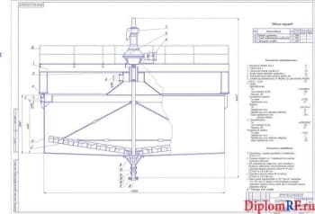 Чертеж сгуститель Ц 15 (формат А1)