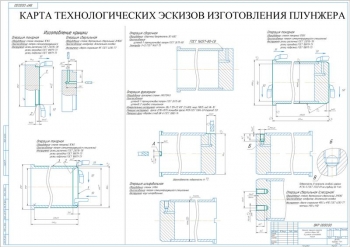 7.	Карта технологических эскизов изготовления плунжера, А1