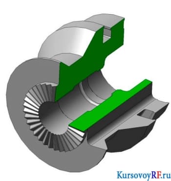 3-D рабочая модель круглого фасонного резца