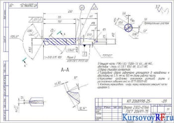 Чертеж сверло 2302-0766