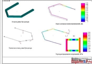 Чертеж карты распределения напряжений (формат А1)