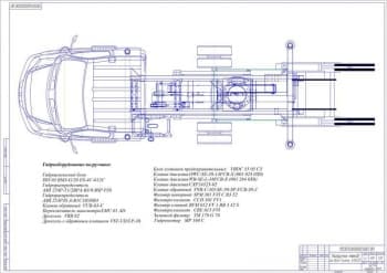 Чертёж вида общего погрузчика тюков на базе автомобиля Газель-330232 (формат А1)