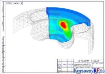 Чертеж значения коэффициента теплообмена для 5 п.к.в. до ВМТ (формат А3)