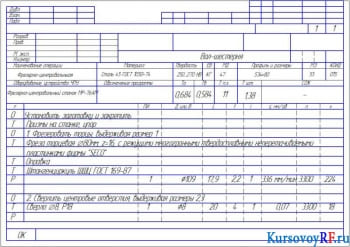 Операционная карта 015