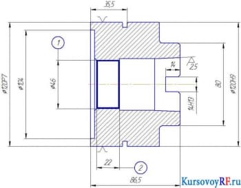 Разработка развертки насадкой 120Н9/120Р7