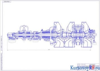 Чертеж турбины К300-240
