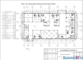  План 1-ого этажа АБК